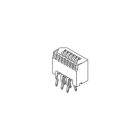 Molex Ffc/Fpc Connector, 19 Contact(S), 1 Row(S), Female, Straight, 0.049 Inch Pitch, Solder Terminal,  520451945